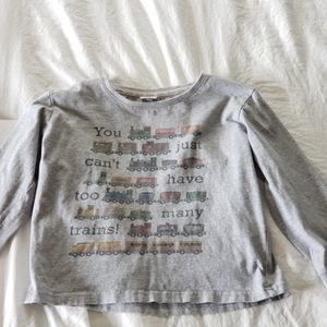 Boys long sleeve train shirt 5t